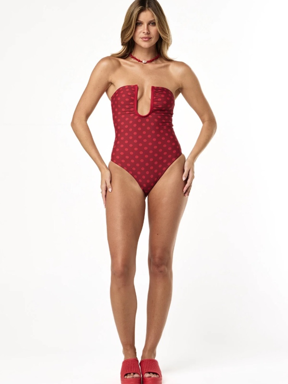 NWT PEGGY ONE PIECE CHERRY POLKA